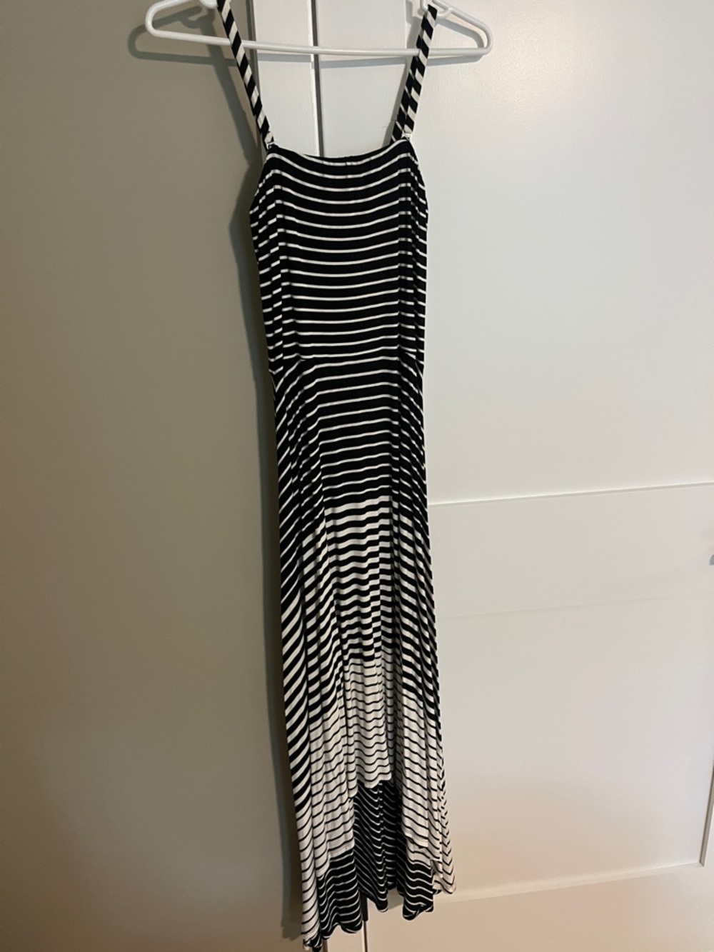 Soma Black and White Striped Maxi Dress